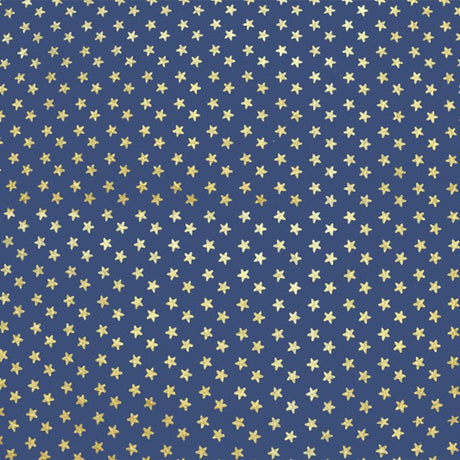 Foiled Spandex Gold Stars on Navy