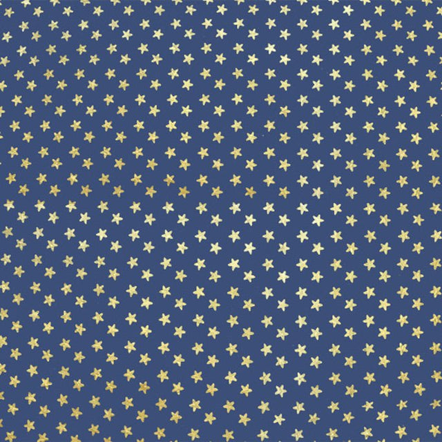 Foiled Spandex Gold Stars on Navy