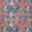 Orange And Blue Rays Printed Nylon Spandex Fabric - Orange And Blue Rays Print, 55/56" Width (1 Yard)