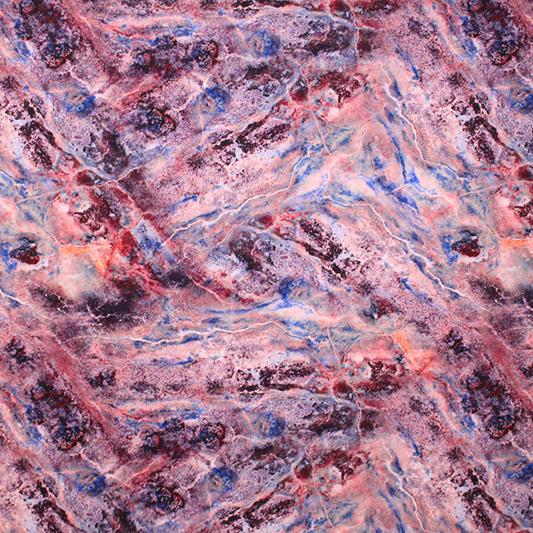 Printed Spandex Maroon Blue Marble