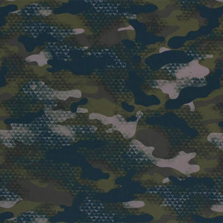 Printed Spandex Olive Camo