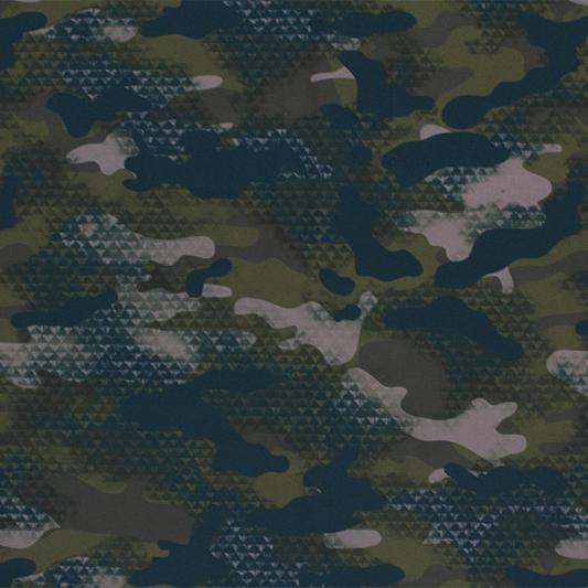 Printed Spandex Olive Camo