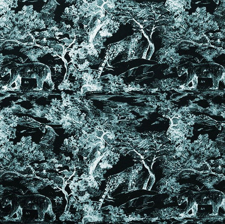 Into The Wild Nylon Spandex Fabric - Printed Animal Pattern, 55/56" Width (1 Yard)