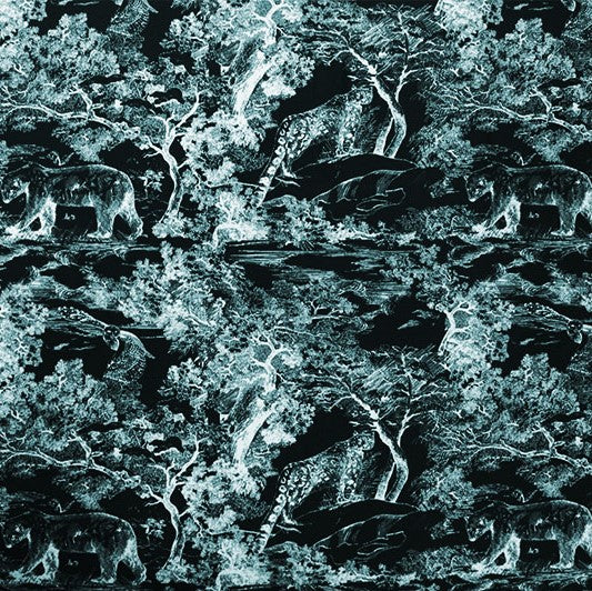 Into The Wild Nylon Spandex Fabric - Printed Animal Pattern, 55/56" Width (1 Yard)