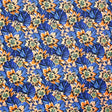 Secret Garden Printed Nylon Spandex Fabric - Blue Floral Print, 55/56" Width (1 Yard)