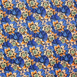 Printed Spandex Secret Garden Floral Blue