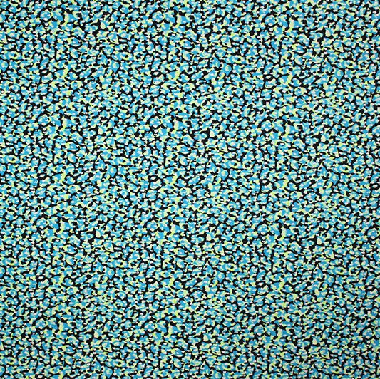 Blue Vibe Printed Nylon Spandex Fabric - Blue Print, 55/56" Width (1 Yard)