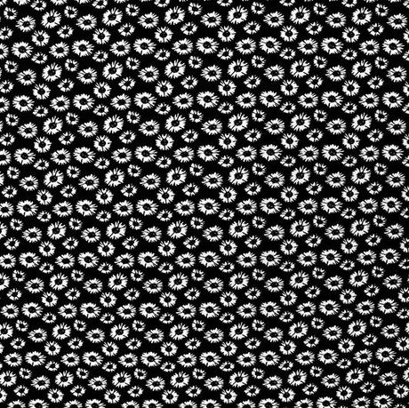 Printed Spandex White Daisy Fabric