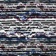 Distressed Stripes Printed Nylon Spandex Fabric - Blue Distressed Stripes, 55/56" Width (1 Yard)