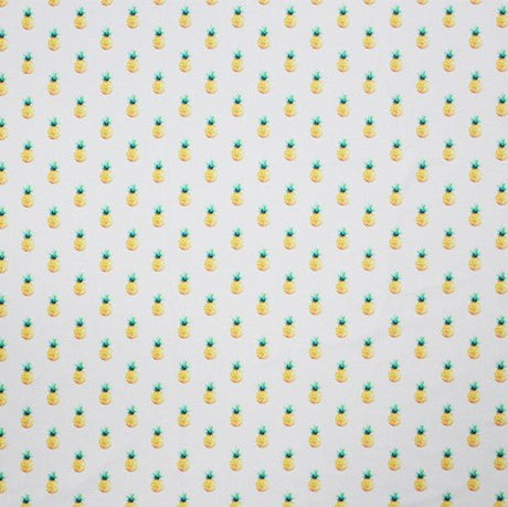 Printed Spandex Pineapple Blue