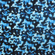 Water Droplets Printed Nylon Spandex Fabric - Blue Water Droplets Print, 55/56" Width (1 Yard)