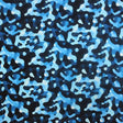 Water Droplets Printed Nylon Spandex Fabric - Blue Water Droplets Print, 55/56" Width (1 Yard)