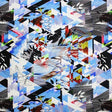 Printed Spandex Fabric Blue Abstract Views