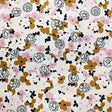 Floral Printed Spandex Black