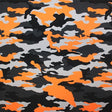 Printed Spandex Camo Orange