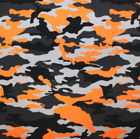Printed Spandex Camo Orange