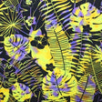 Printed Spandex Hippie Flowers Blue