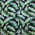 Tossed Feathers Printed Nylon Spandex Fabric - Blue Feather Print, 55/56" Width (1 Yard)