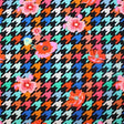 Printed Spandex Floating Poppies Blue