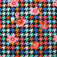 Floating Poppies Nylon Spandex Fabric - Blue Floral Print, 55/56" Width (1 Yard)