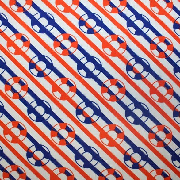 Printed Spandex Blue
