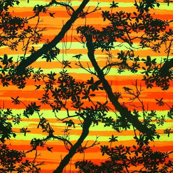 Romantic Sunset Printed Nylon Spandex Fabric - Sunset Print, 58/60" Width (1 Yard)