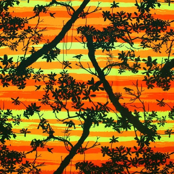 Romantic Sunset Printed Nylon Spandex Fabric - Sunset Print, 58/60" Width (1 Yard)