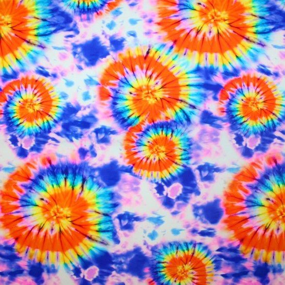 Cotton Candy Skies Nylon Spandex Fabric - Blue Printed Sky Pattern, 55/56" Width (1 Yard)