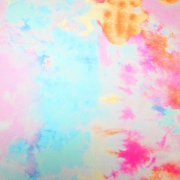 Printed Spandex Blue Tie-Dye