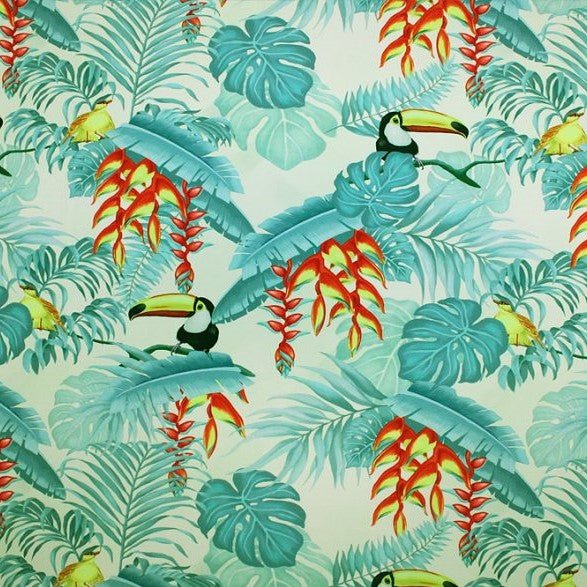 Printed Spandex Toucans in Jungle