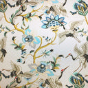 Red Crown Crane Printed Nylon Spandex Fabric - Black/Mint, White/Blue, 55/56" Width (1 Yard)