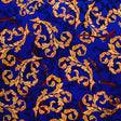 Vintage Gold Paisley Printed Nylon Spandex Fabric - Gold Paisley Print, 55/56" Width (1 Yard)