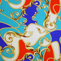 Carousel Printed Nylon Spandex Fabric - Printed, 55/56" Width, 200 GSM (1 Yard)