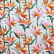 Printed Spandex Dotted Birds of Paradise
