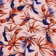 Printed Spandex Red Fan Palms