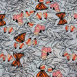 Monarch Garden Printed Nylon Spandex Fabric - Blue Floral Print, 55/56" Width (1 Yard)