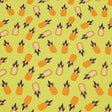 Kawaii Pineapple Party Nylon Spandex Fabric - Blue Pineapple Print, 55/56" Width (1 Yard)