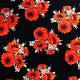 Sunflower Clusters Nylon Spandex Fabric - Printed Sunflower Clusters, 55/56" Width (1 Yard)