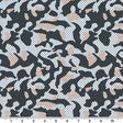 Pop Art Camouflage Printed Nylon Spandex Fabric - Charcoal/Light Pink, 55/56" Width (1 Yard)