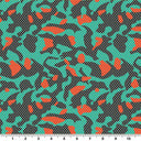 Pop Art Camouflage Printed Nylon Spandex Fabric - Charcoal/Light Pink, 55/56" Width (1 Yard)