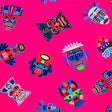 Printed Spandex Fabric Decorative Tribal Masks Multicolor