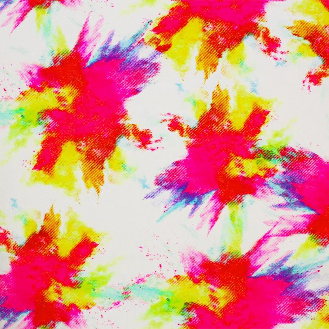 Printed Spandex Fabric Multicolor Paintball Splatter
