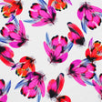 Printed Spandex Fabric Falling Flowers Multicolor
