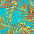 Palm Leaves Burnout Printed Nylon Spandex Fabric - Multicolor Palm Leaves, 55/56" Width (1 Yard)
