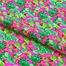 Printed Spandex Fabric Cactus Leaves Multicolor