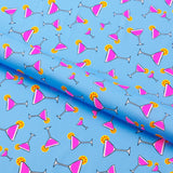 Printed Spandex Fabric Martini Glass