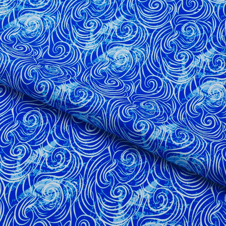 Heavy Winds Nylon Spandex Fabric - Multicolor Printed, 55/56" Width (1 Yard)