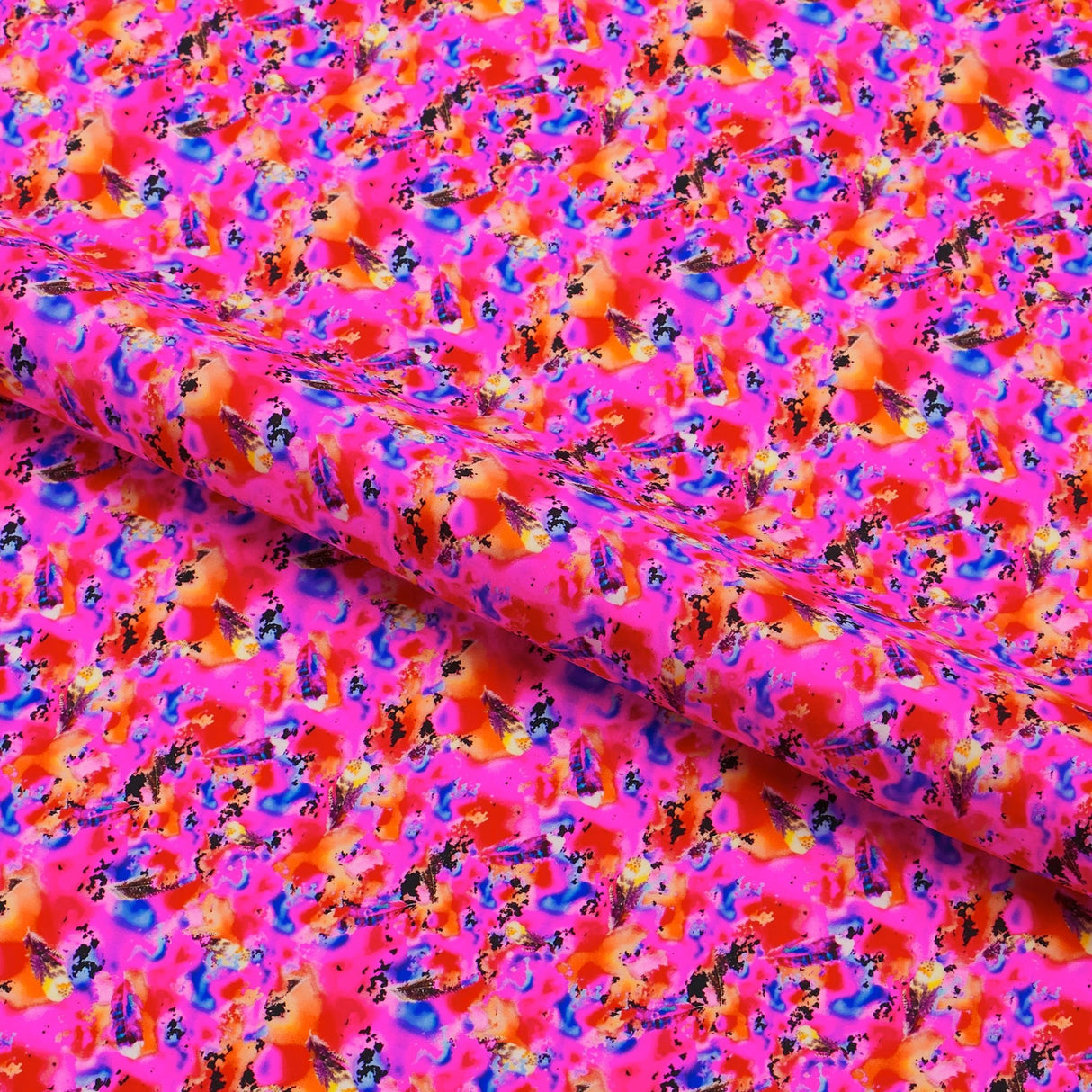 Printed Spandex Fabric Cosmic Lava Multicolor