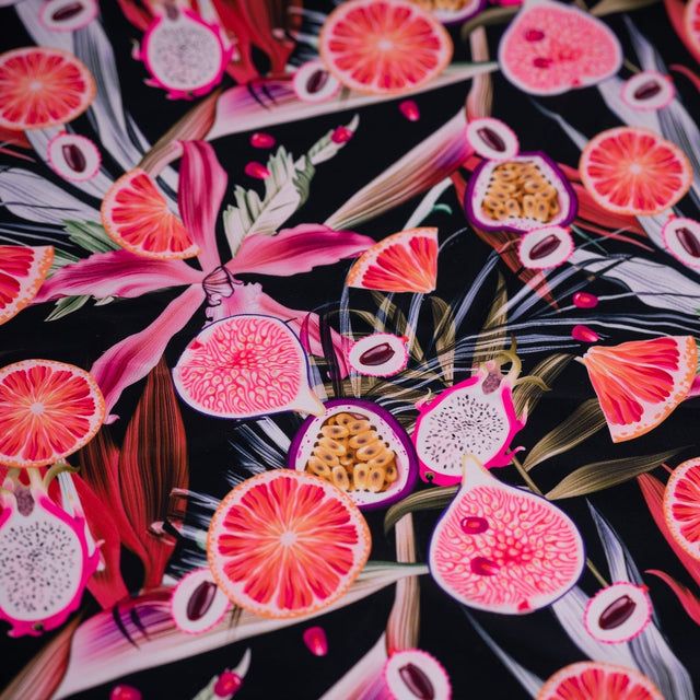 Printed Spandex Fruit Fabric
