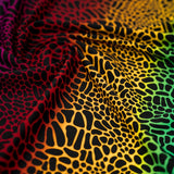 Multicolor Safari Spots Printed Nylon Spandex Fabric - Multicolor Safari Spots, 55/56" Width (1 Yard)